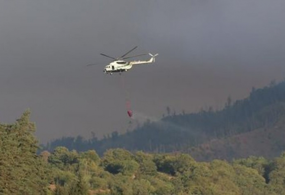 Ceyranbatan su anbarının yaxınlığında yanğının söndürülməsi üzrə əməliyyata iki helikopter cəlb olunub