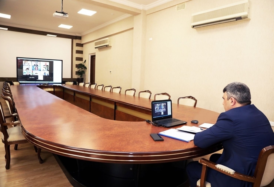 عقد اللقاء عبر الإنترنت بين وزارة الزراعة الأذربيجانية ومنظمة أرباب العمل الفرنسيين