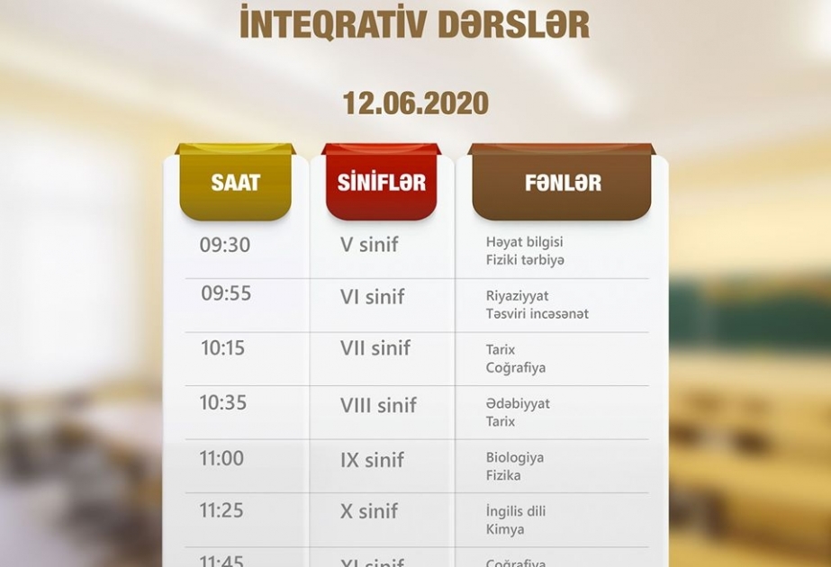 Teledərslər yeni formatda başlayır