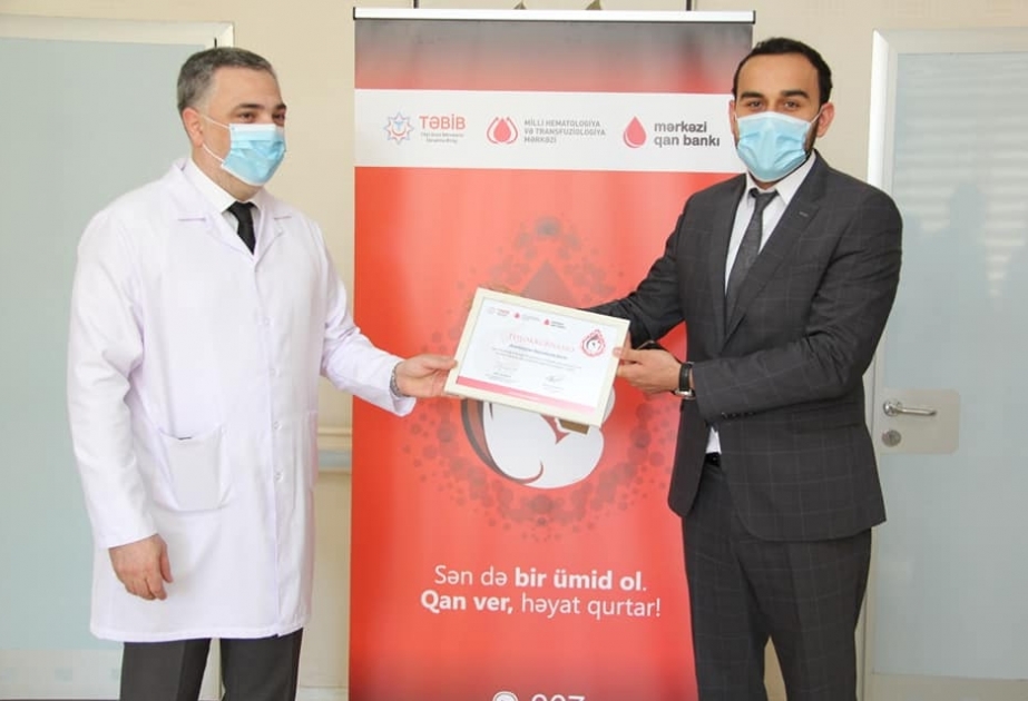 Milli Hematologiya və Transfuziologiya Mərkəzinin Qan Bankı donorlara təşəkkür edib