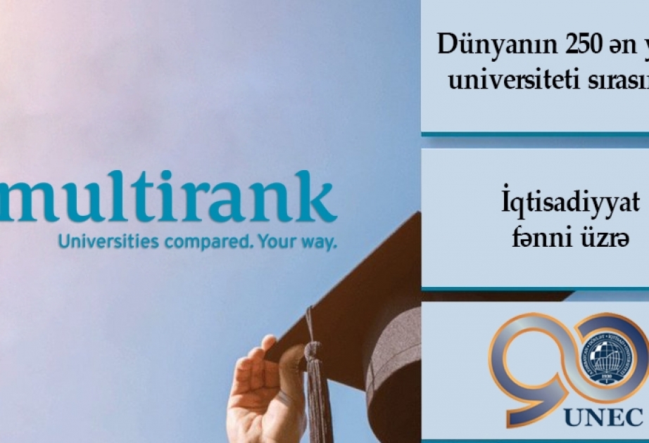 UNEC iqtisadiyyat fənni üzrə dünyanın 250 ən yaxşı universiteti sırasında
