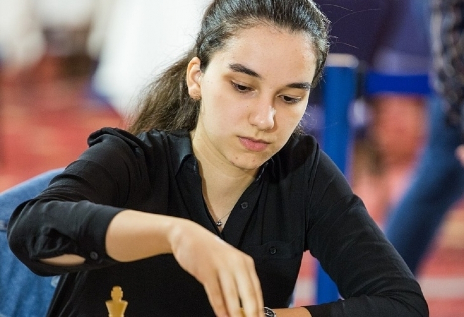 Aserbaidschanische Schachspielerin Gunay Mammadzade im Finale des FIDE-Grand-Prix-Turniers