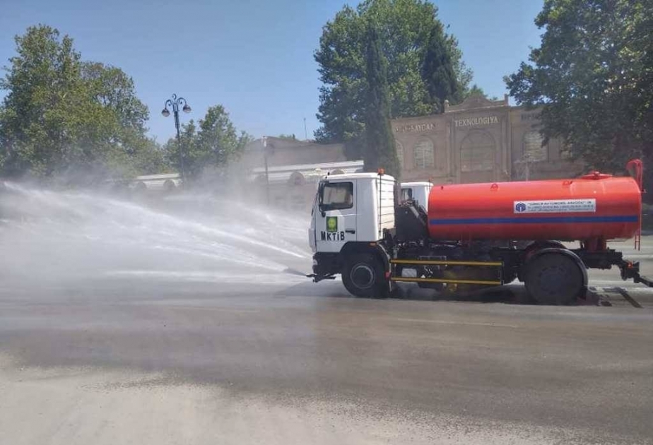 Gəncədə genişmiqyaslı dezinfeksiya işləri davam etdirilir