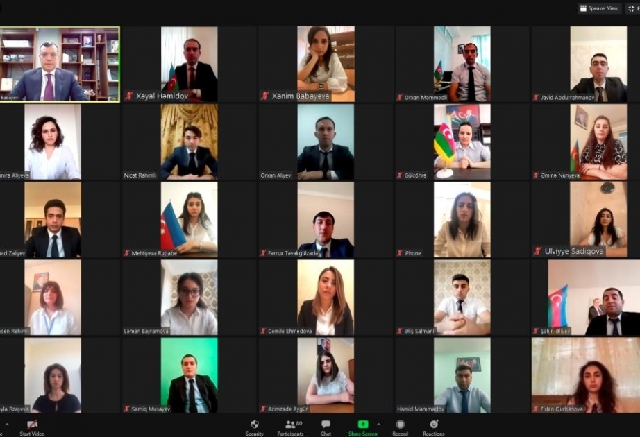 Dövlət qulluğuna qəbul edilmiş əməkdaşların videokonfrans formatında andiçmə mərasimi olub