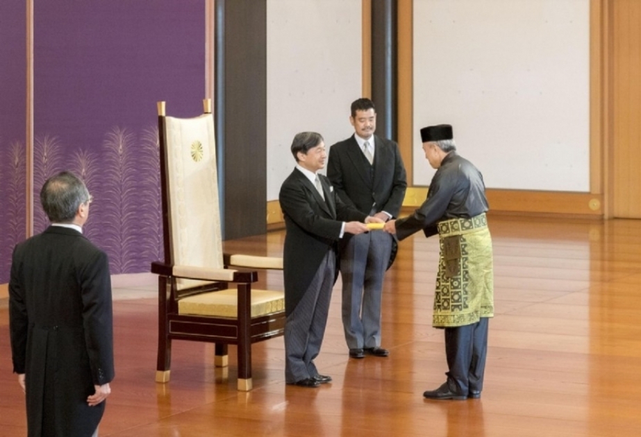 Yaponiyada əcnəbi səfirlərin etimadnamələrinin təqdim edilməsi mərasimi bərpa olunub