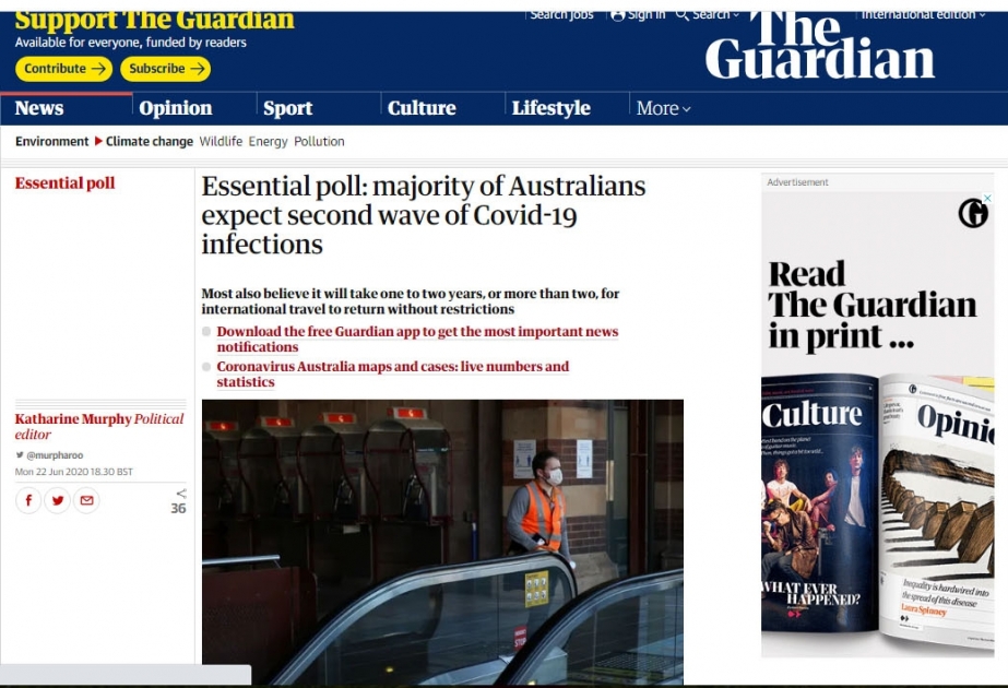 “Guardian”: Avstraliyalılar COVID-19-un ikinci dalğasını gözləyirlər