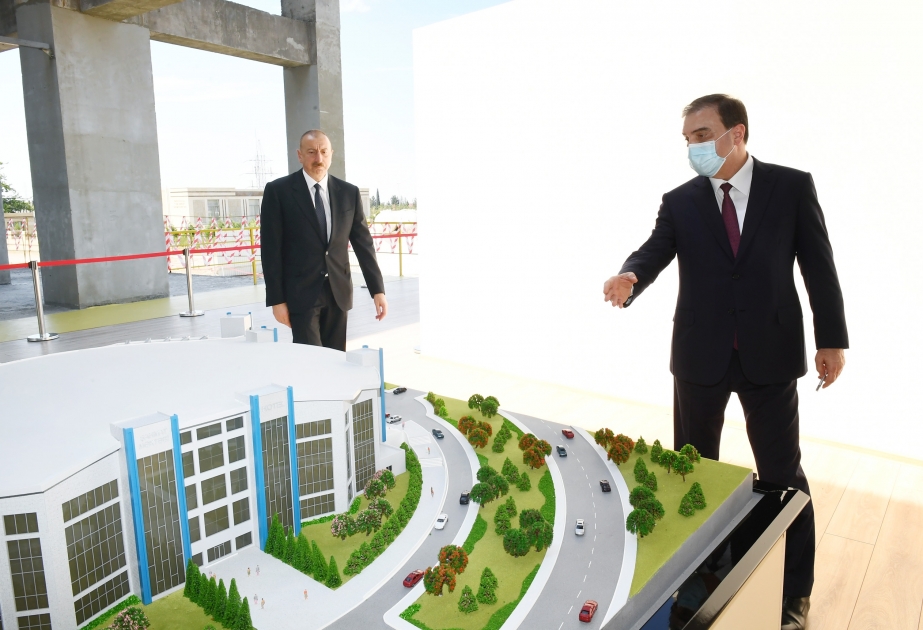 Gəncə İdman Sarayının tikintisi ilə tanışlıq YENİLƏNİB VİDEO
