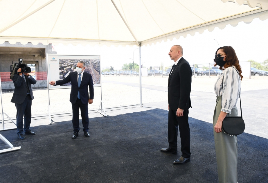 President Ilham Aliyev viewed construction of residential complex built by MIDA VIDEO