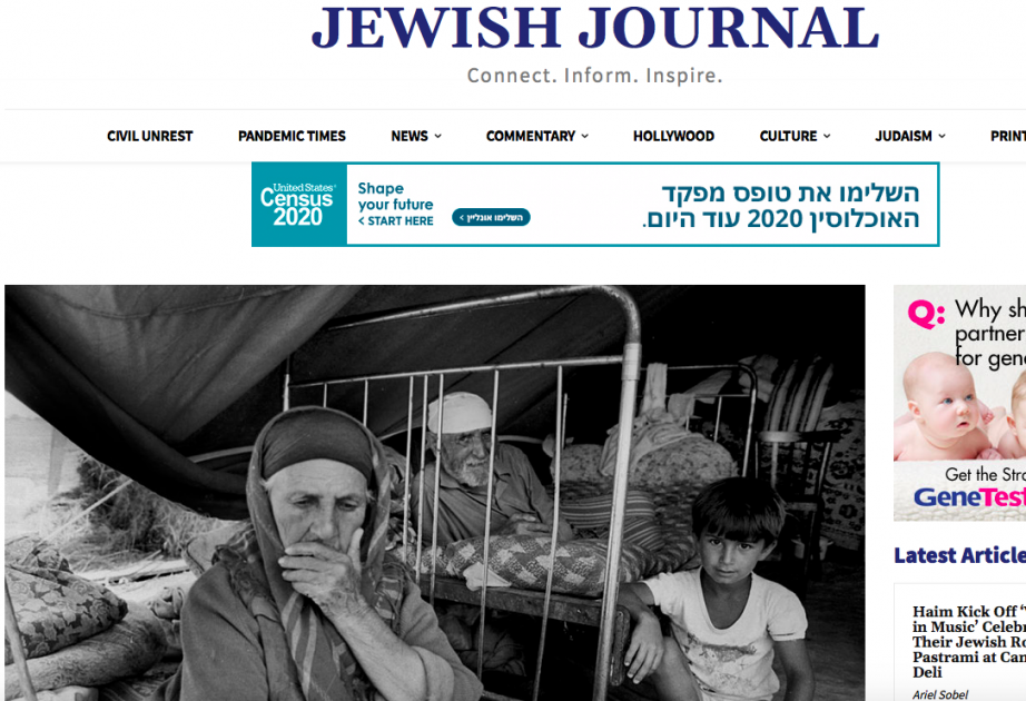 В американском издании Jewish Journal опубликована статья о вынужденных переселенцах Азербайджана