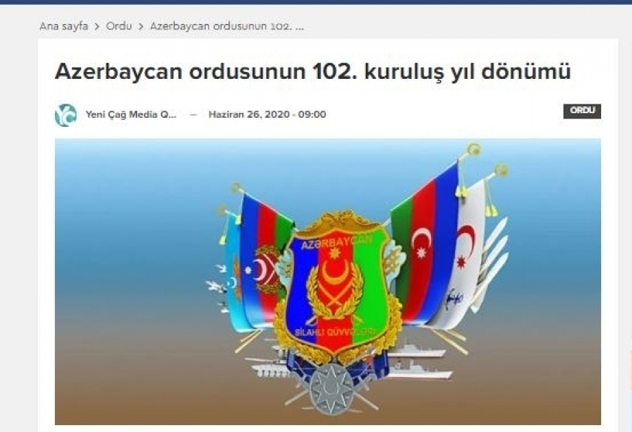 Azerbaijan marks 102nd anniversary of Armed Forces