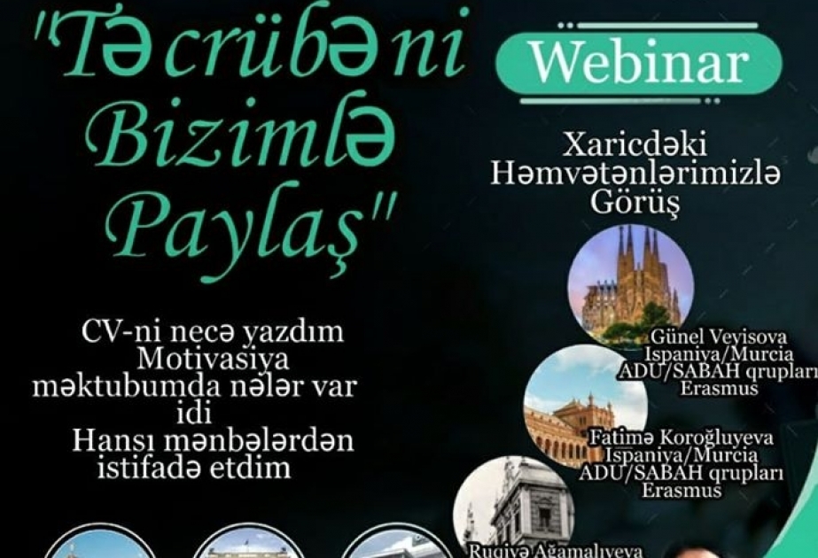 Azərbaycan Dillər Universitetində onlayn vebinar: Təcrübəni bizimlə paylaş