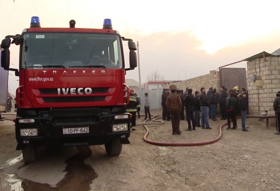 Goranboyda üç otaqlı ev yanıb