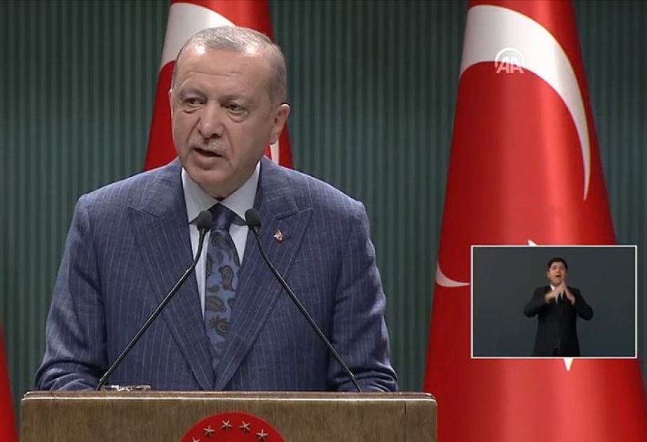 Türkiyə Prezidenti: Xalqımızdan istəyimiz qaydalara əməl edərək, infeksiya ilə mübarizəyə dəstək verməkdir