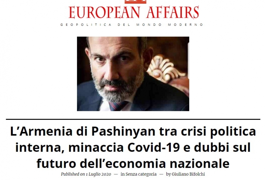 İtaliya jurnalı Ermənistandakı acınacaqlı daxili siyasi vəziyyətdən yazır