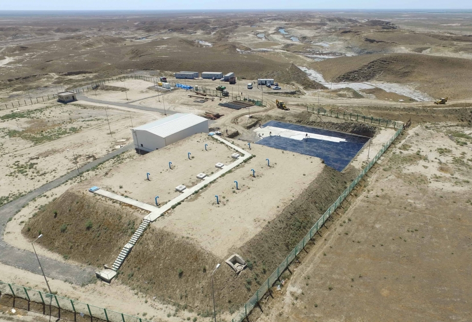 Se está construyendo una nueva tubería de agua en Neftchala