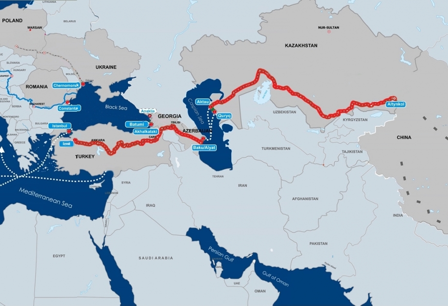 رقم قياسي آخر: قطار يقل 43 حاوية يصل الى بحر مرمرة من حدود الصين مع كازاخستان عبر أذربيجان في غضون 12 يوما