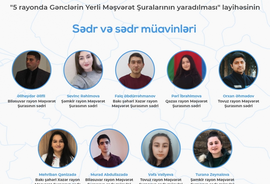 Beş rayonda gənclərin yerli məşvərət şuralarının sədr və müavinləri seçilib