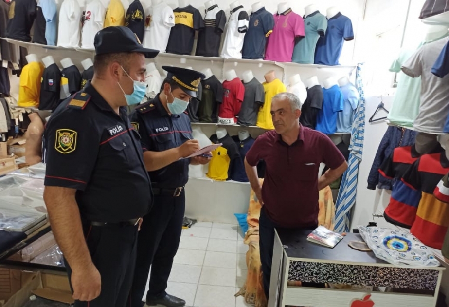 Ağdaşda tibbi maskadan istifadə etməyənlər cərimələniblər