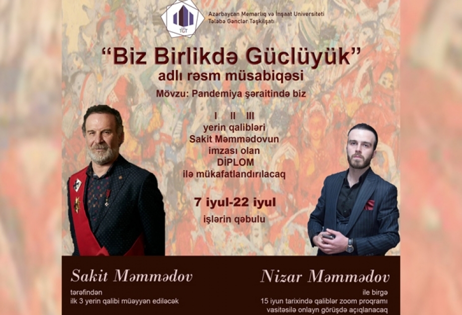 Memarlıq və İnşaat Universitetində rəsm müsabiqəsi: Biz birlikdə güclüyük