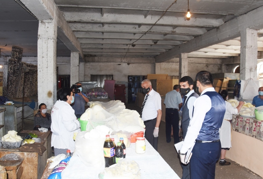Ağstafa rayonunun mərkəzi bazarında və ictimai iaşə müəssisələrində monitorinq keçirilib
