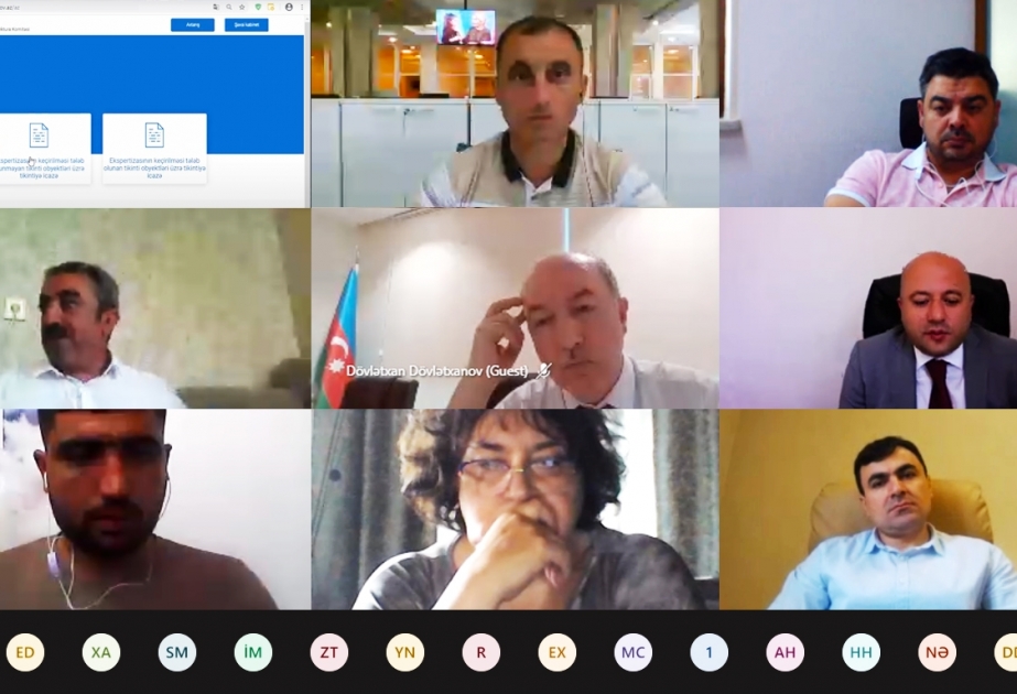 Şəhərsalma və Arxitektura Komitəsinin tikintiyə və istismara elektron icazələr sistemi sahibkarlara vebinarda təqdim edilib