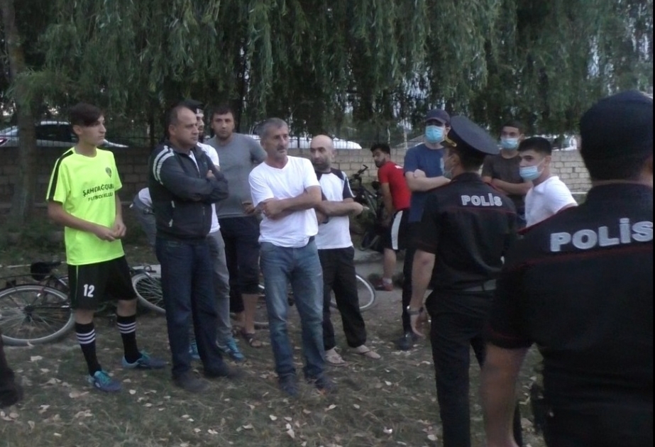Qubada karantin rejimini pozaraq futbol oynayanlar cərimələniblər VİDEO