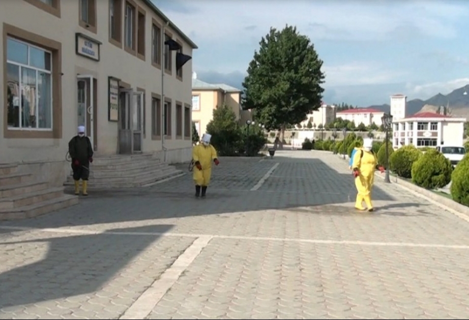 Şahbuz rayonunda prospekt və küçələr dezinfeksiya edilib