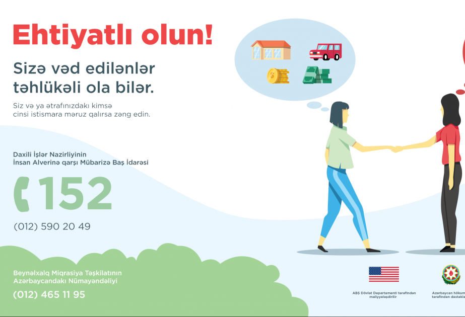 Beynəlxalq Miqrasiya Təşkilatının Azərbaycan nümayəndəliyi insan alveri ilə bağlı sosial mediada kampaniya keçirir