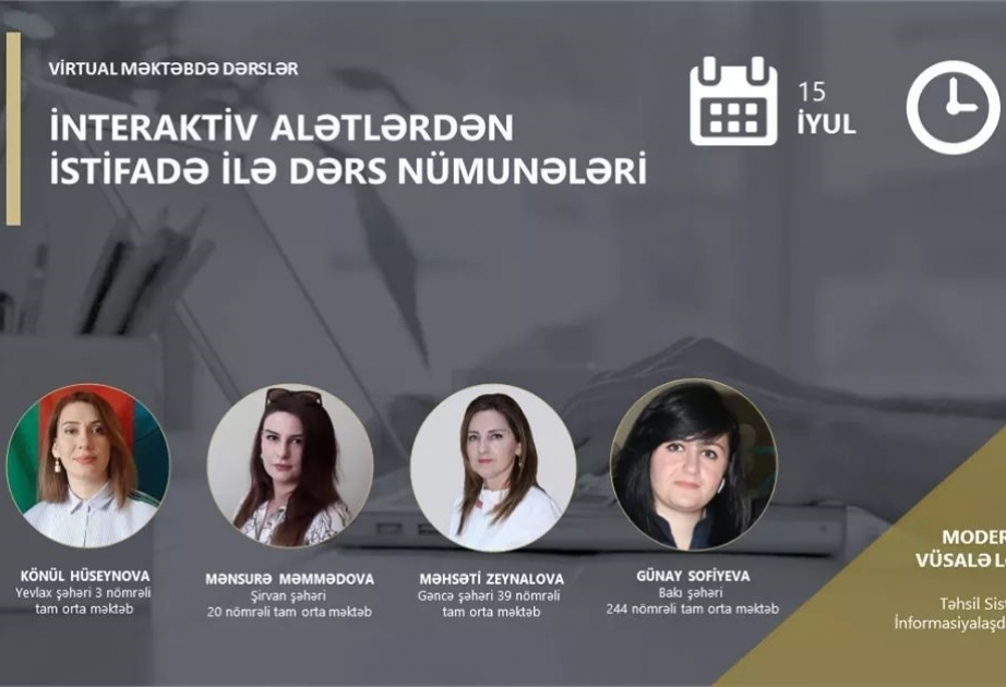 “Virtual məktəb”də interaktiv dərslərin nümayişi davam edir