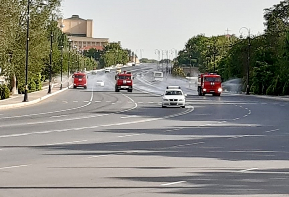 Naxçıvan şəhərində dezinfeksiya tədbirləri davam etdirilir
