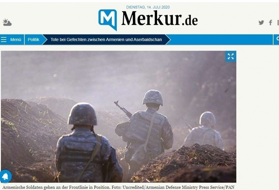 Portales alemanes han publicado artículos sobre provocaciones de las fuerzas armadas armenias