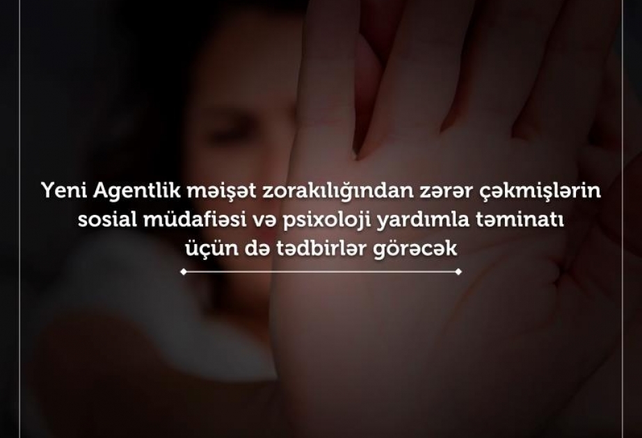 Yeni agentlik məişət zorakılığından zərər çəkmişlərin psixoloji yardımla təminatı üçün də tədbirlər görəcək