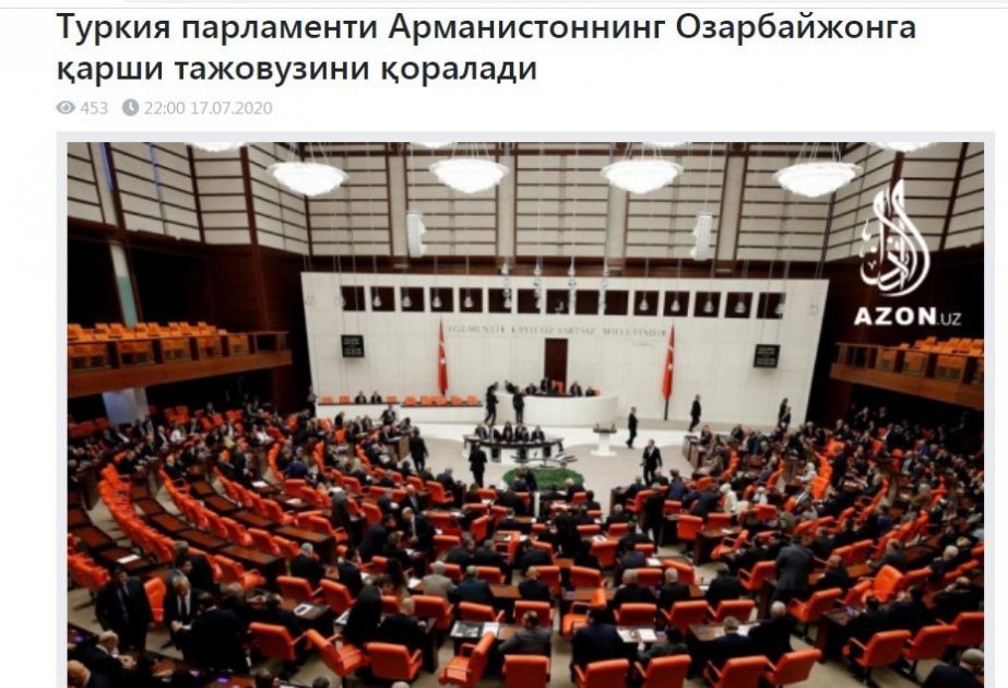 Özbəkistan portalları Ermənistanın hərbi təxribatı ilə bağlı məqalələr yayıb