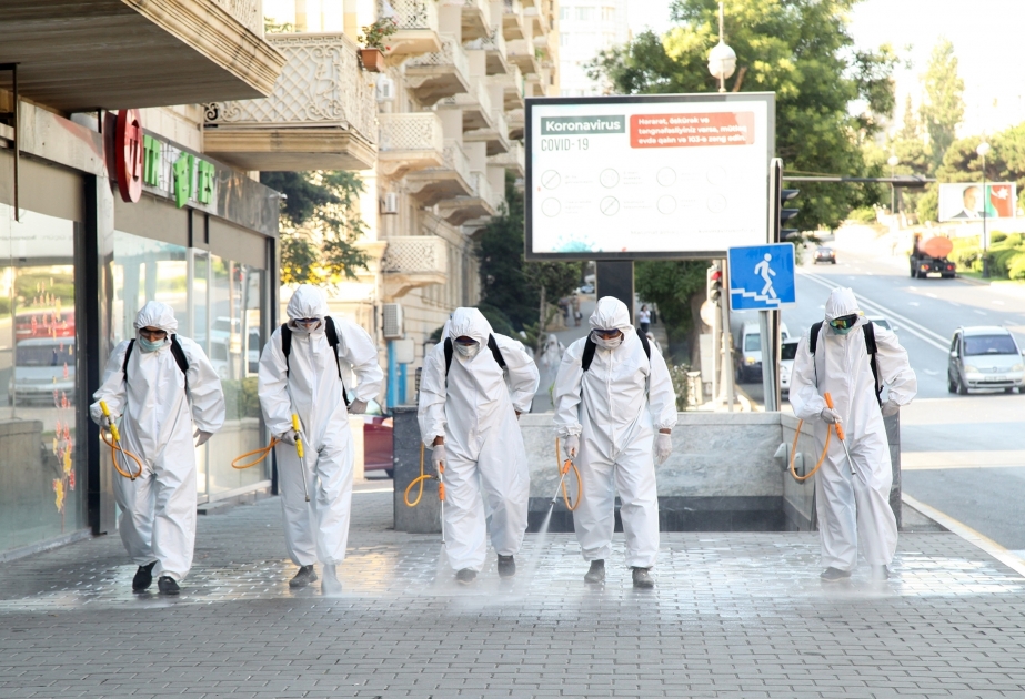 Corona-Maßnahmen: Straßen in Baku erneut intensiv desinfiziert VIDEO