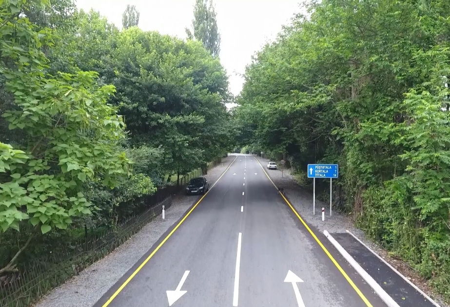 Balakəndə 18 min əhalinin istifadə etdiyi yol yenidən qurulubVİDEO ​