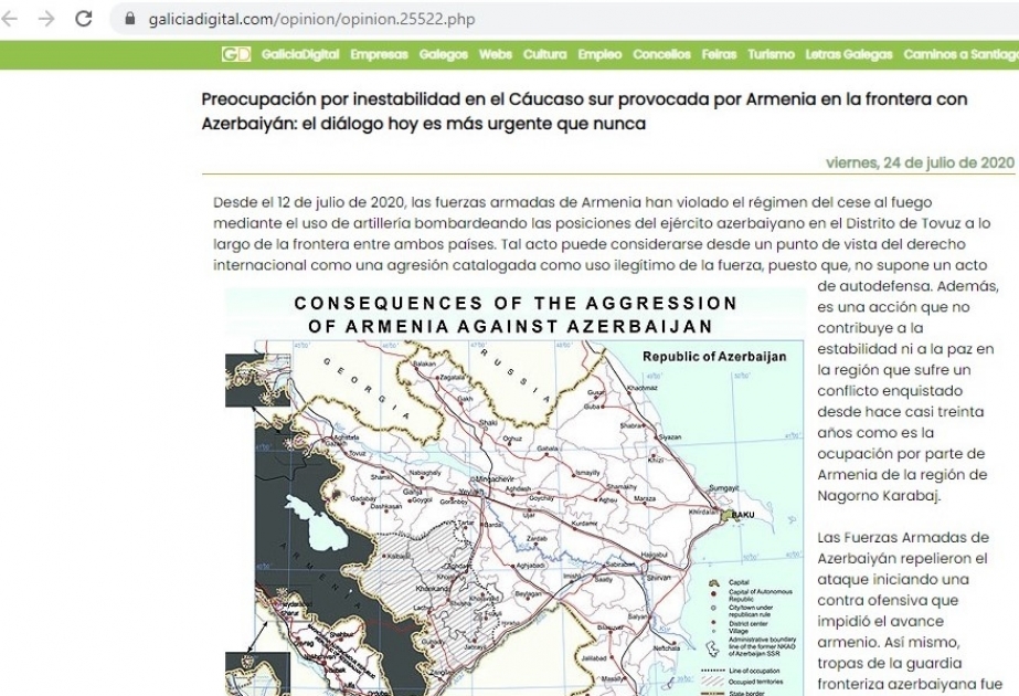 Kral Xuan Karlos Universitetinin professoru: Ermənistanın təxribatı regionda sülhə, sabitliyə və inkişafa əsas təhdiddir
