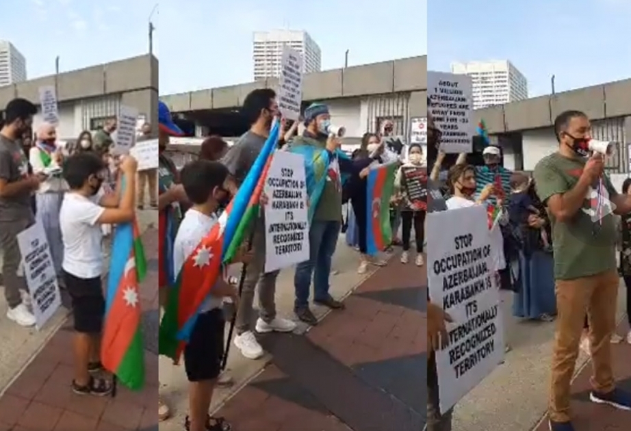 Azerbaiyanos en Atlanta protestan contra la provocación militar armenia