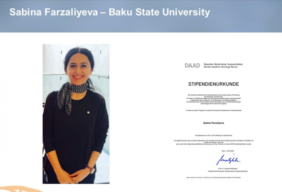 Bakı Dövlət Universitetinin məzunları Almaniyanın DAAD təqaüdünü qazanıb