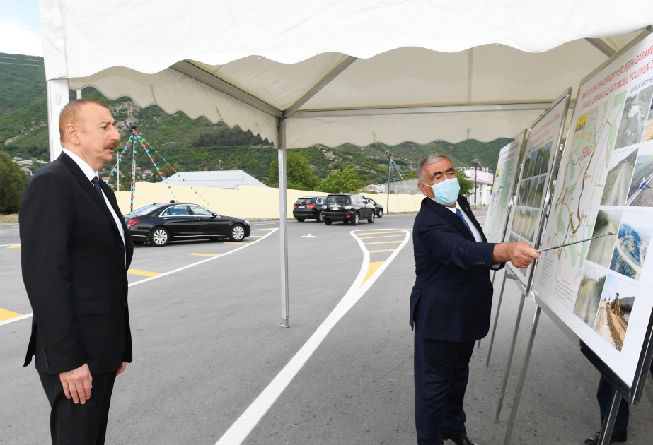 Chéki : une route rénovée rouverte à la circulation en présence du président de la République VIDEO