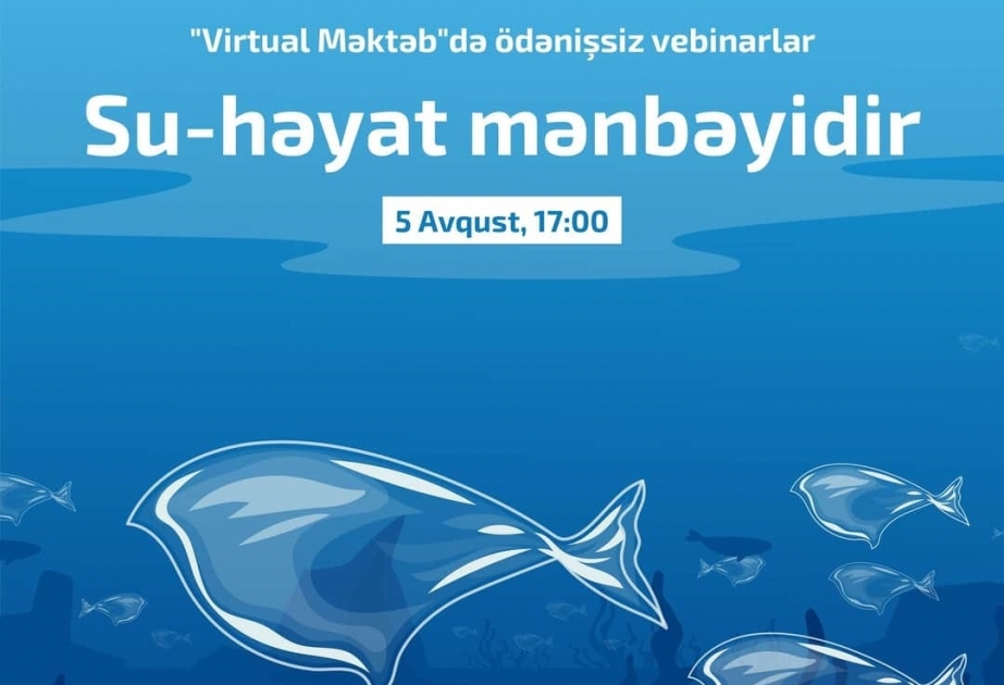 “Virtual məktəb”də şagirdlər üçün vebinar: Su-həyat mənbəyidir