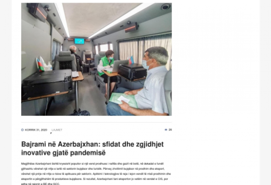 Balkan ölkələrinin mətbuatı: Azərbaycanda tətbiq olunan innovativ yeniliklər digər ölkələrə nümunə ola bilər