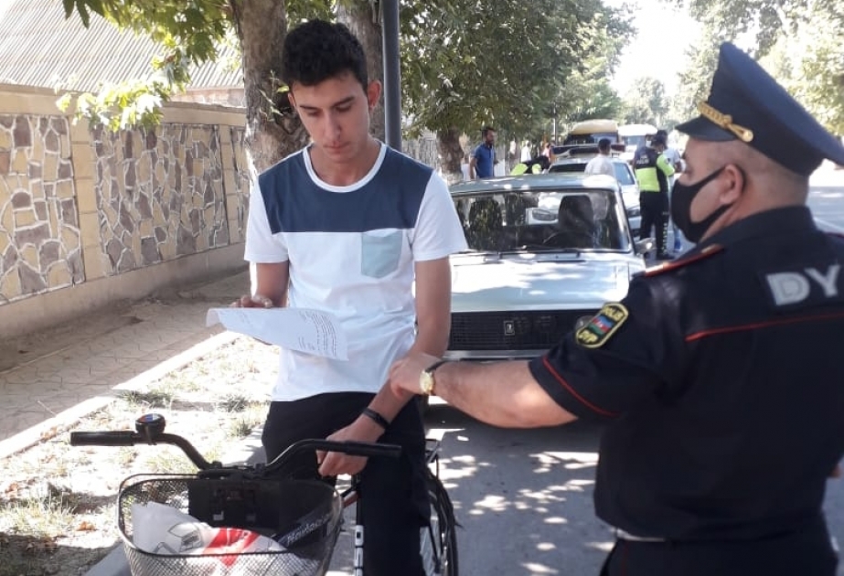 Ağdaşda qaydaları pozan 17 velosipedçi cərimə olunub