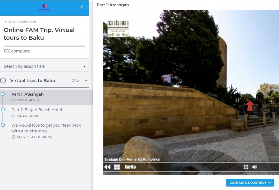 Les opportunités touristiques de l'Azerbaïdjan représentées dans des webinaires et visioconférences