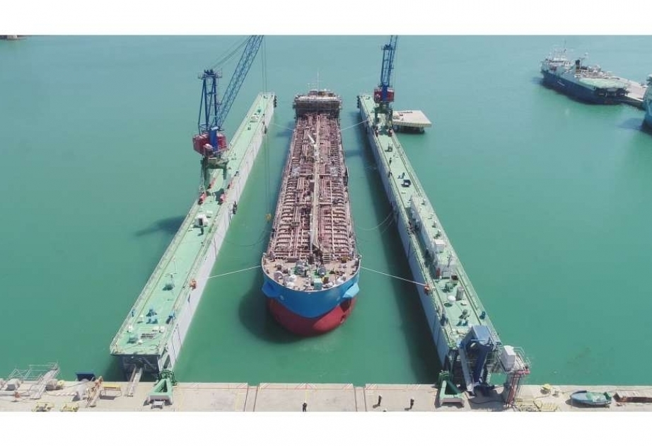 Second tanker manufactured in Azerbaijan launched for next stage of construction