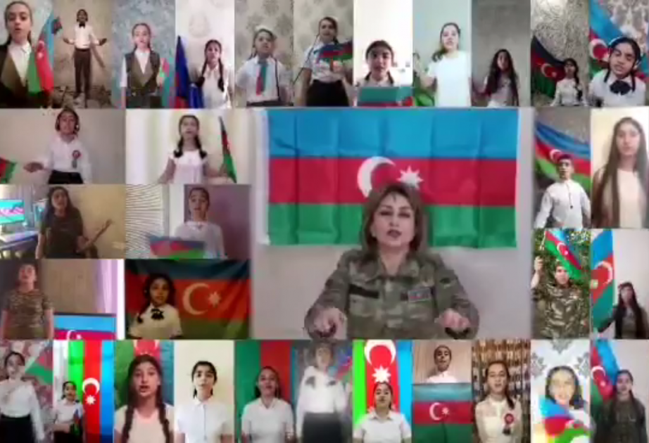 “Əsgər marşı” şagirdlərin ifasında