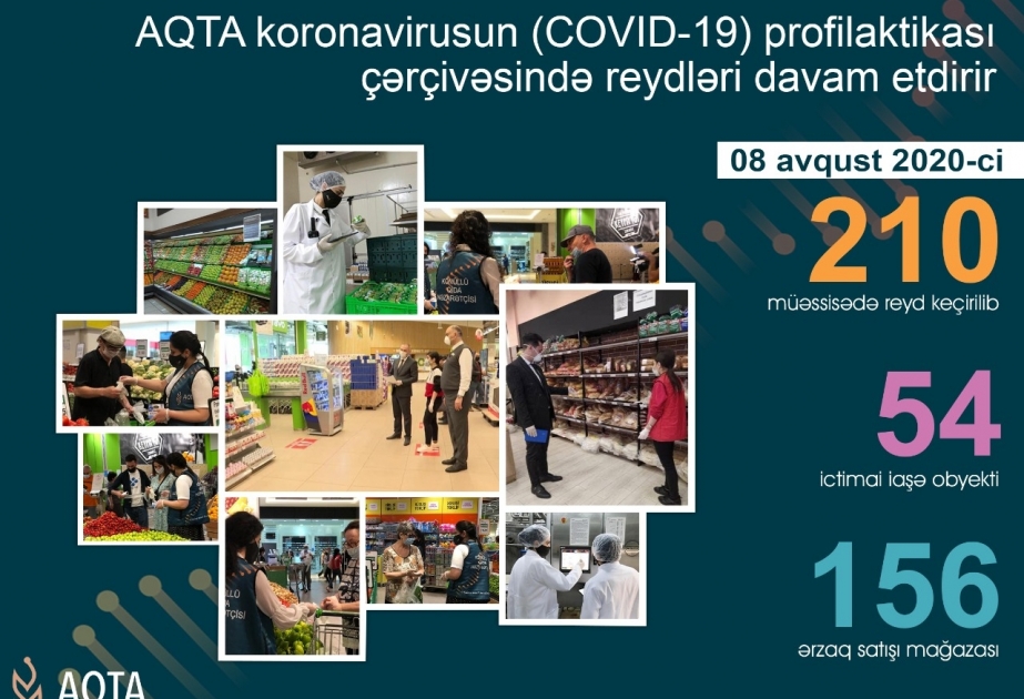 AQTA koronavirusun profilaktikası çərçivəsində reydləri davam etdirir