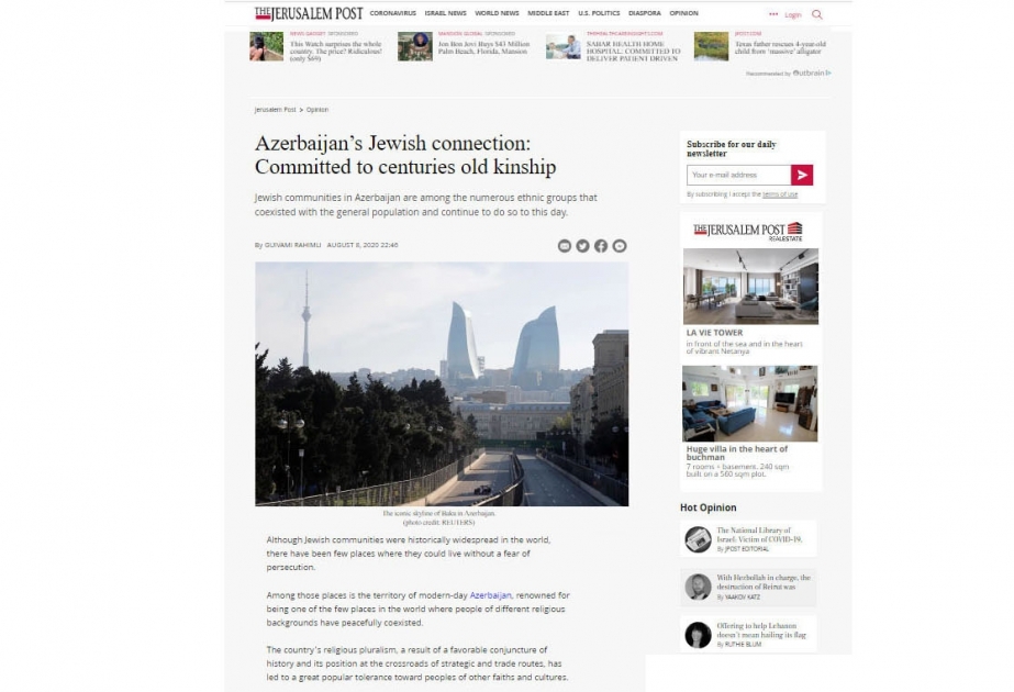 Azerbaijan’s Jewish connection: Committed to centuries old kinship, The Jerusalem Post