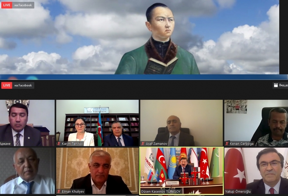 Milli Kitabxana Abay Kunanbayevin 175 illik yubileyinə həsr olunmuş videokonfransda iştirak edib