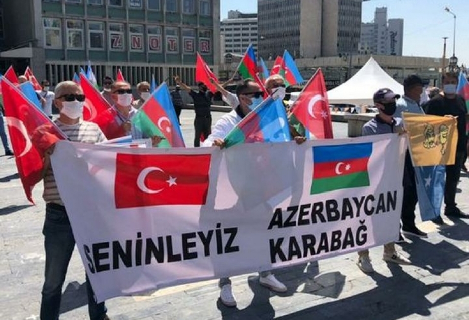 Ankara şəhərində Azərbaycana növbəti dəstək aksiyası keçirilib