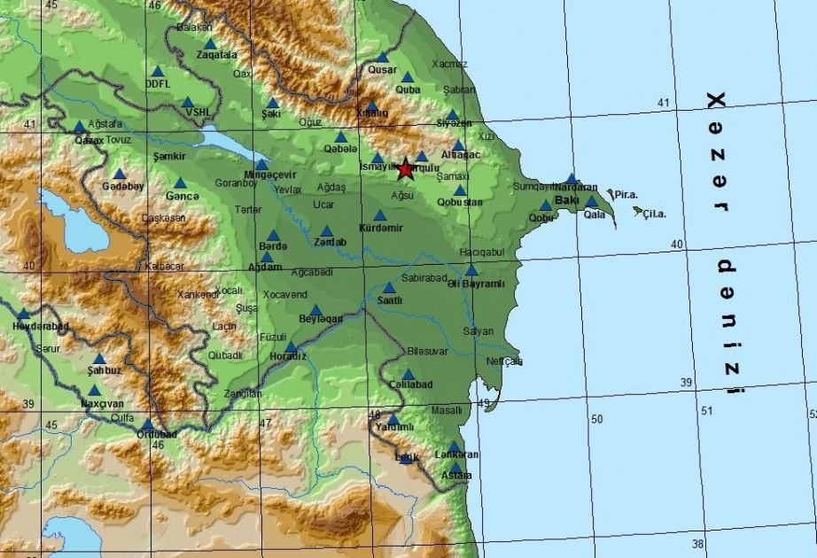 На территории Агсуинского района произошло землетрясение магнитудой 3,7